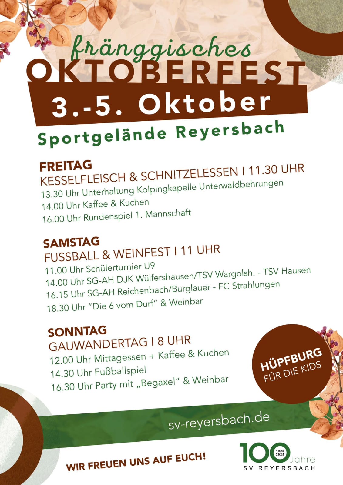 Plakat 03. - 05. Oktober Programm